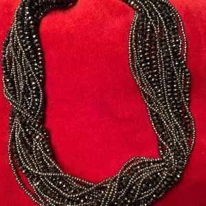 Dressy Black and Gun metal necklace